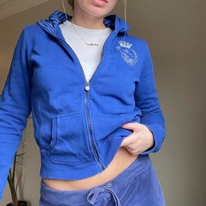 Royal blue y2k hoodie